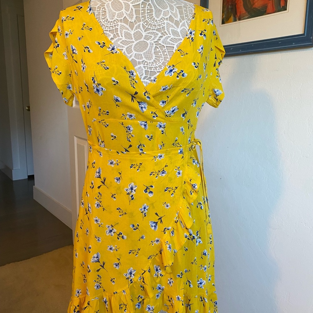 NWOT Sunny Floral Wrap Dress